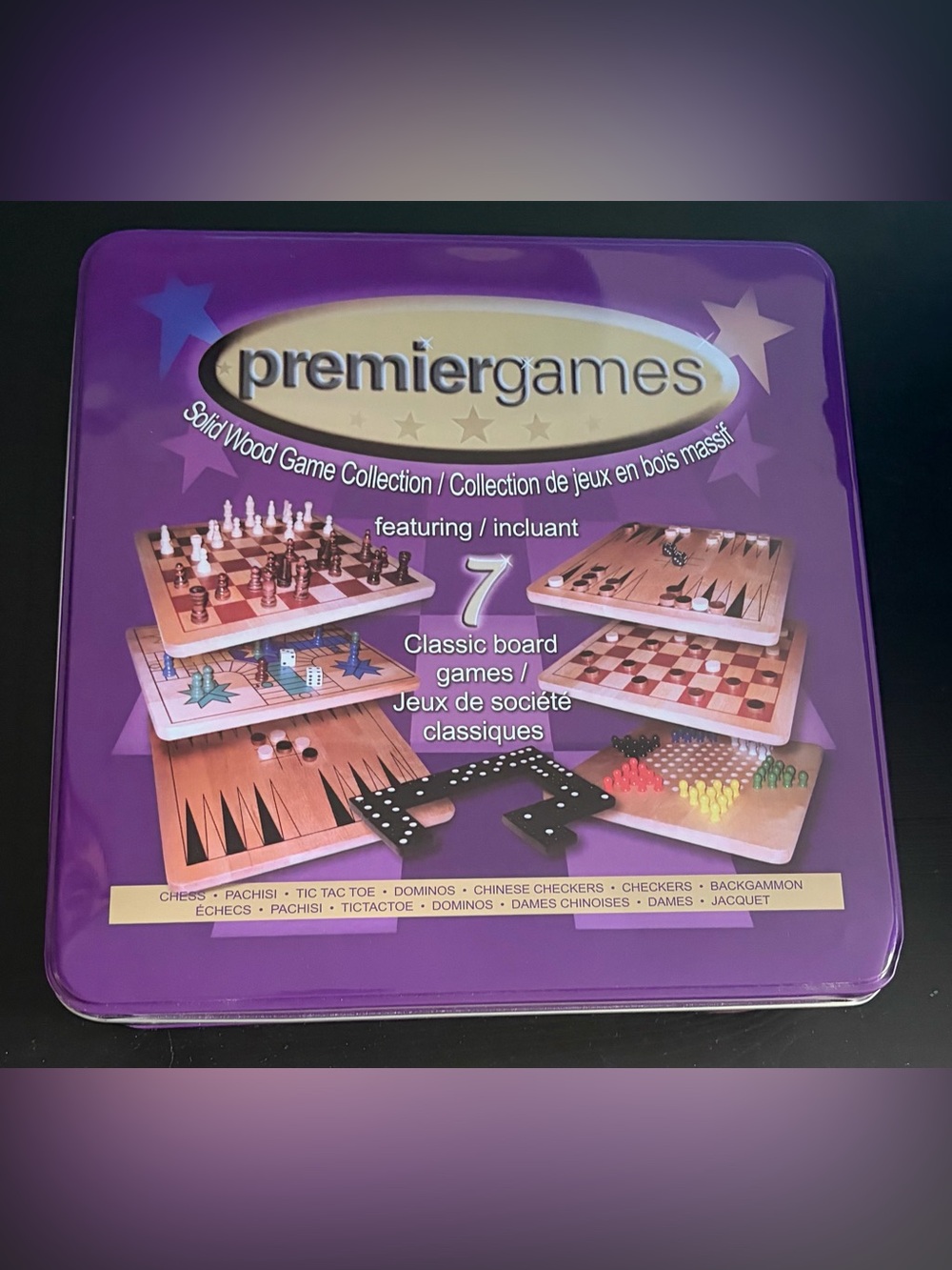 Premier Games 7-in-1 Classic Board Game Set